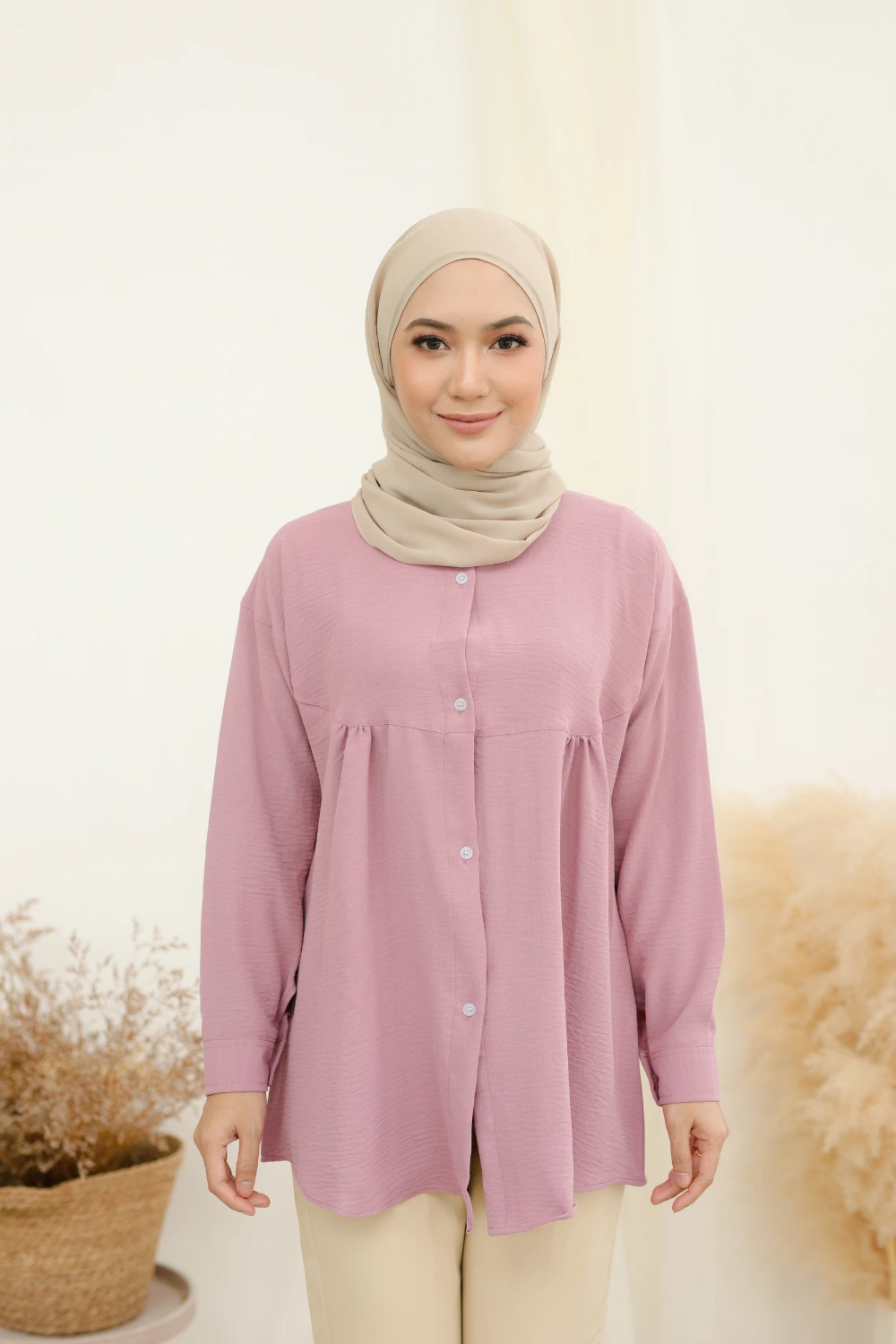 SALLY BLOUSE – DUSTY ROSE